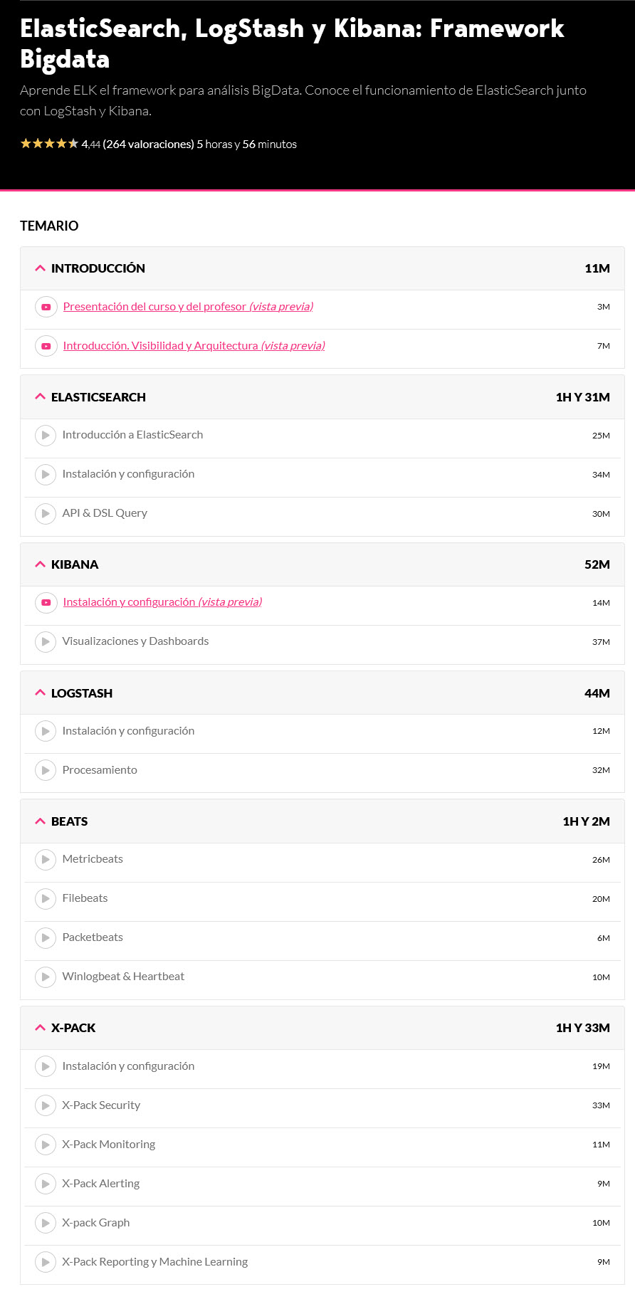 ElasticSearch, LogStash y Kibana - Framework Bigdata