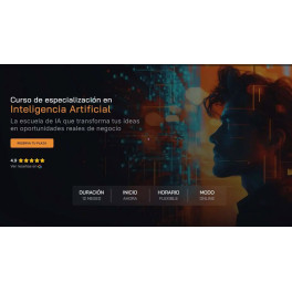 Curso de especializaci&oacute;n en Inteligencia Artificial