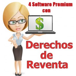 4 Softwares Premium con Derechos de Reventa