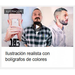 Ilustración realista con bolígrafos de colores