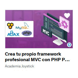 Crea tu propio framework profesional MVC con PHP POO MySQL