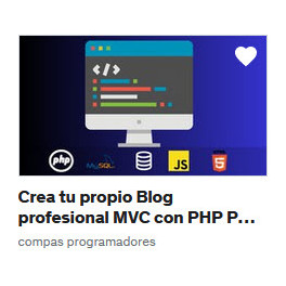 Crea tu propio Blog profesional MVC con PHP POO MySQL