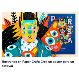 Ilustrando en Paper Craft crea un poster para un festival