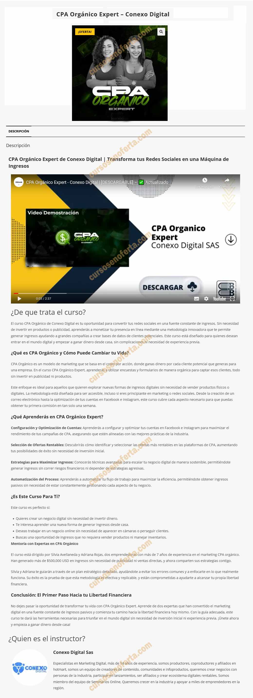 CPA Orgánico Expert - Conexo digital SAS