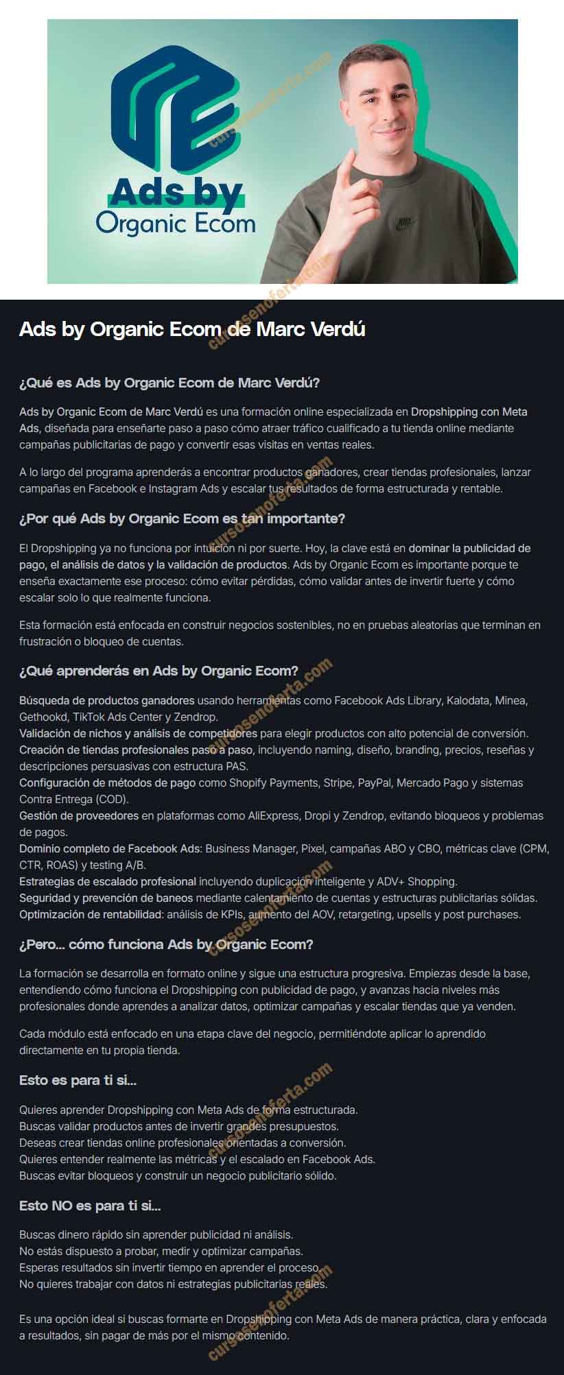 Ads By Organic Ecom - marc verdu