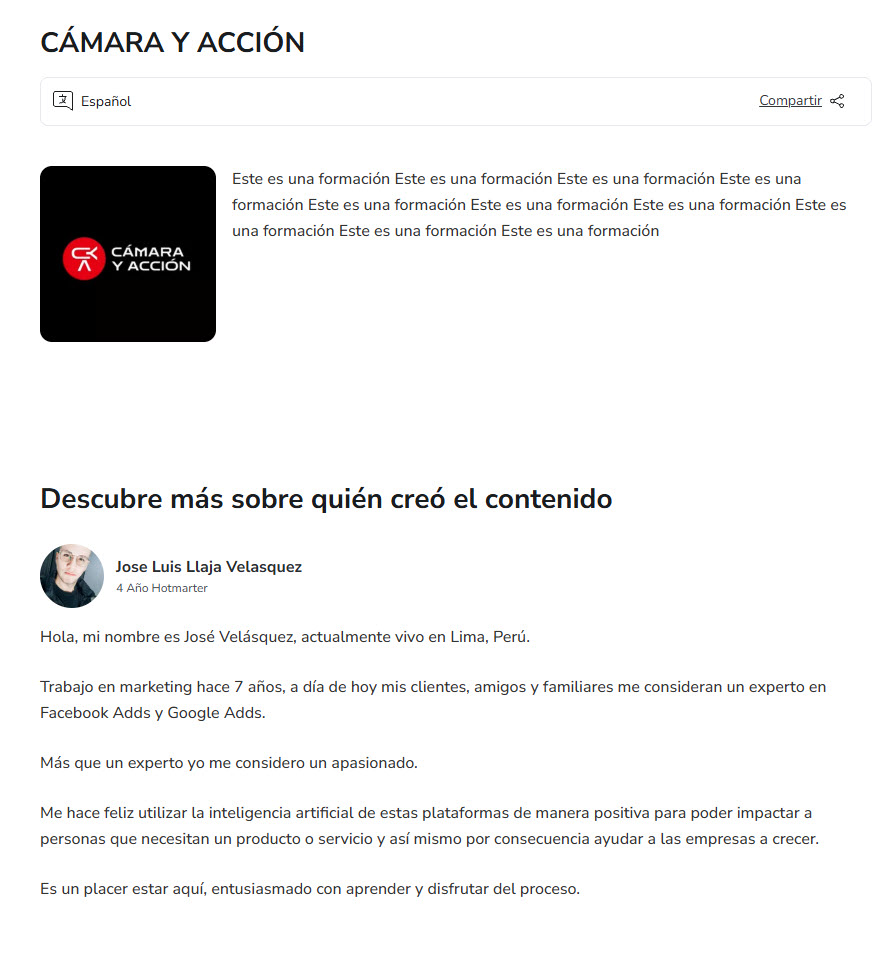 Cámara y Acción
