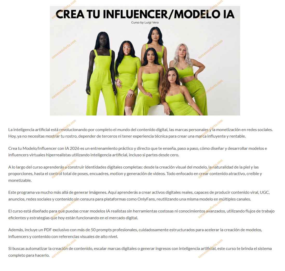 Crea tu Modelo Influencer con IA - luigi vera