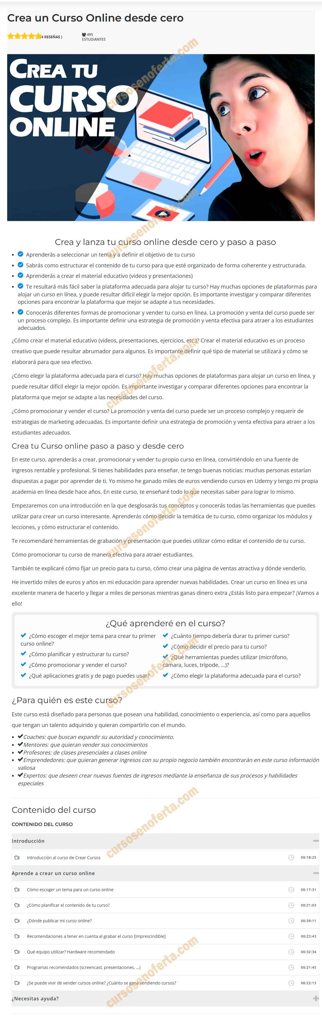 Crea un Curso Online desde cero - roxana falasco