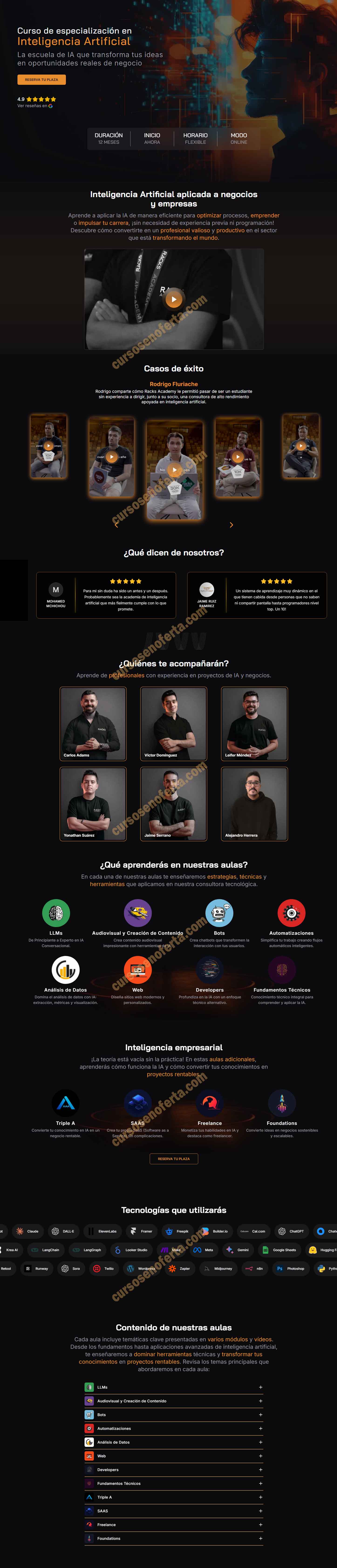 Curso de especialización en Inteligencia Artificial - racks academy