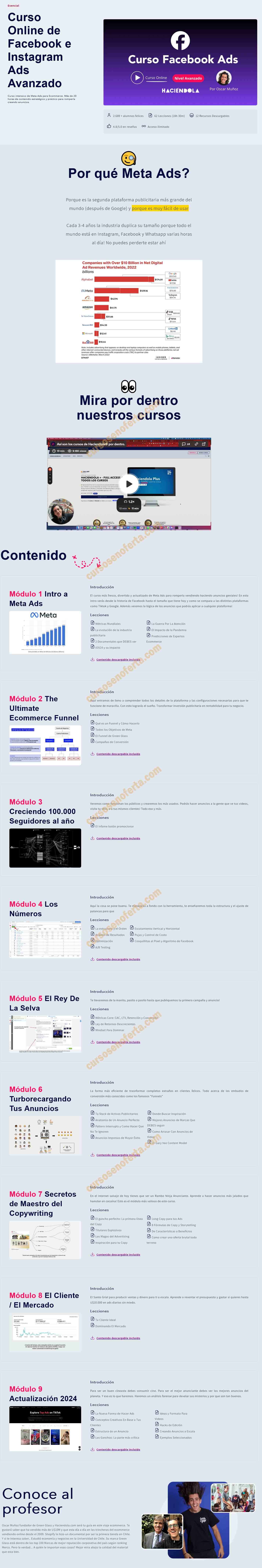 Curso Online de Facebook e Instagram Ads Avanzado - oscar muñoz