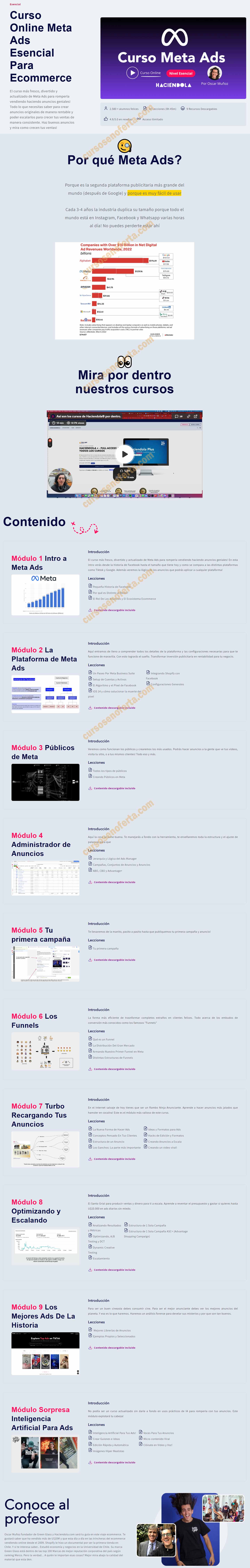 Curso Online Meta Ads Esencial Para Ecommerce - oscar muñoz