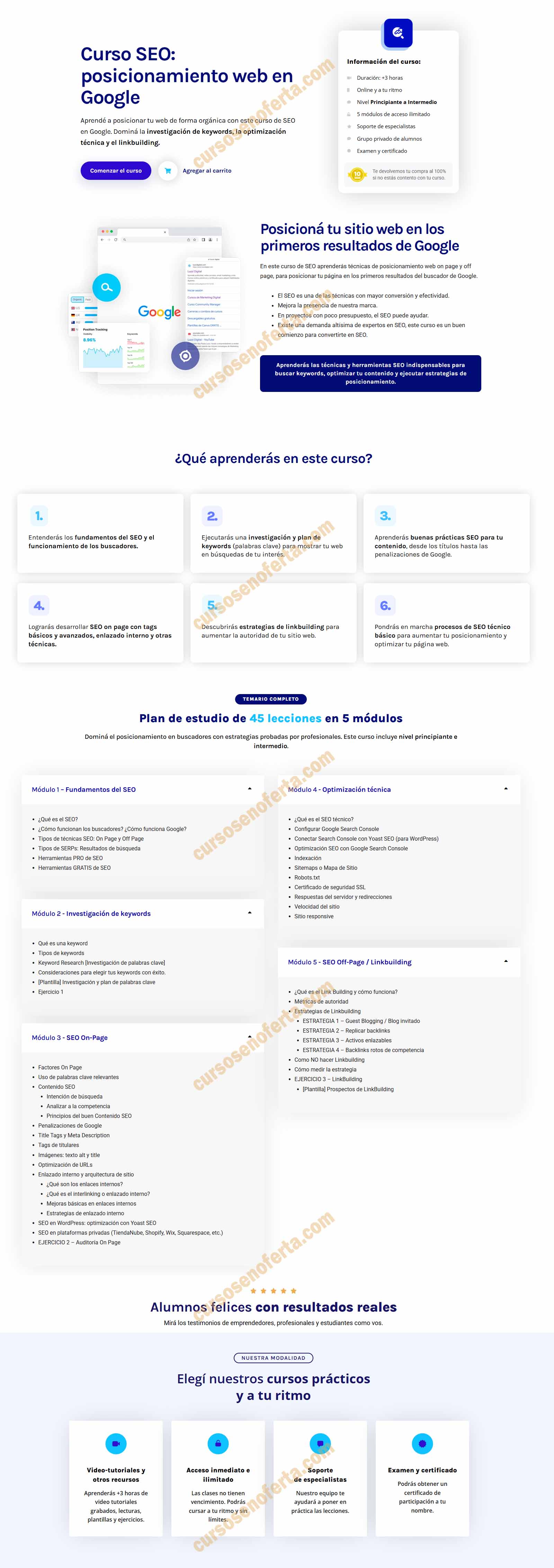 Curso SEO posicionamiento web en Google - luzzi digital