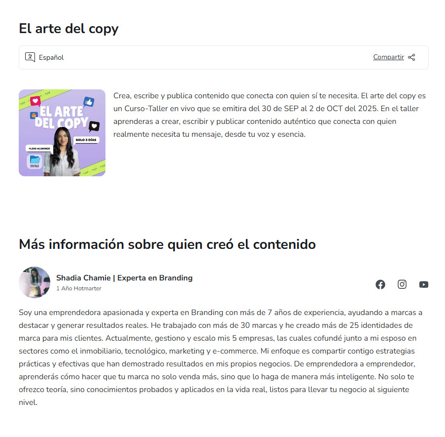 El Arte del Copy - shadia chamie