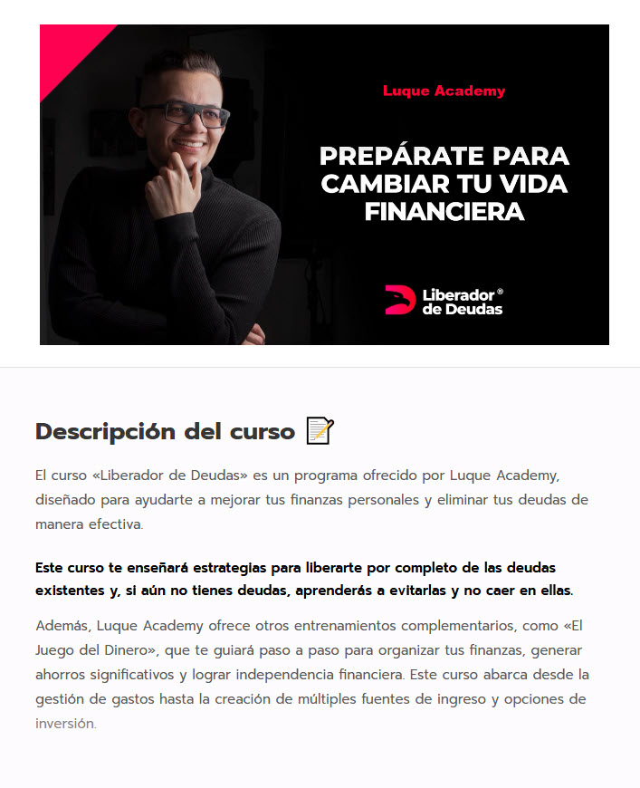 Liberador de Deudas - luque academy