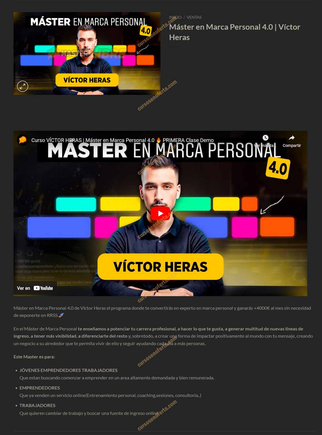 Master en Marca Pesonal 4.0 victor heras