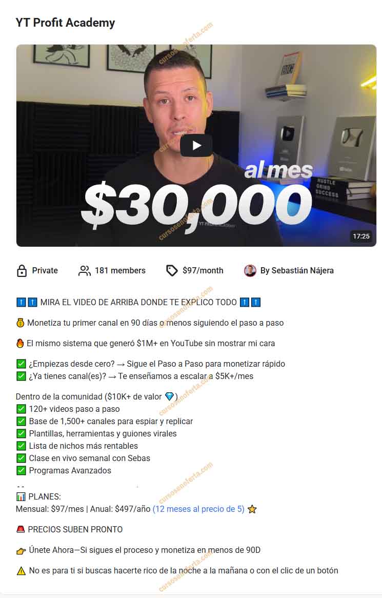 YT Profit Academy - sebastian najera