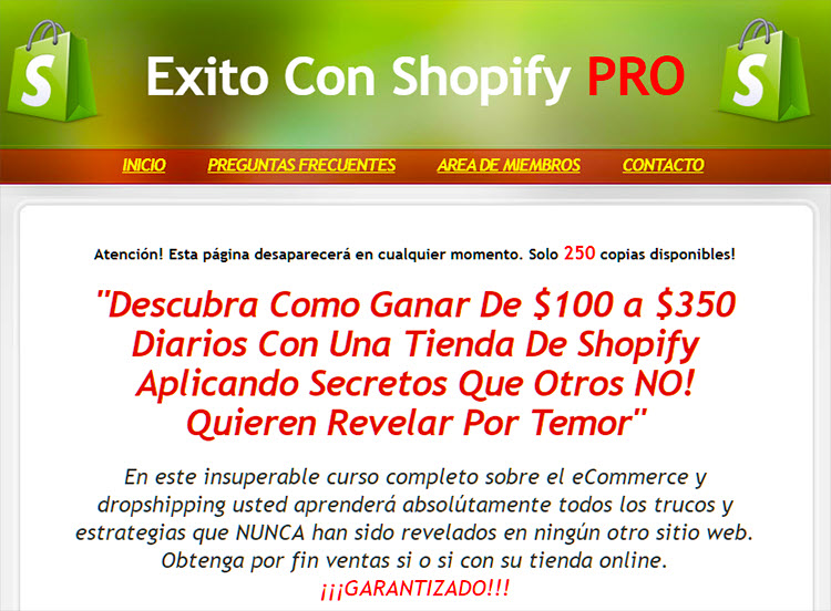 Exito con Shopify Pro - Jerson Campos