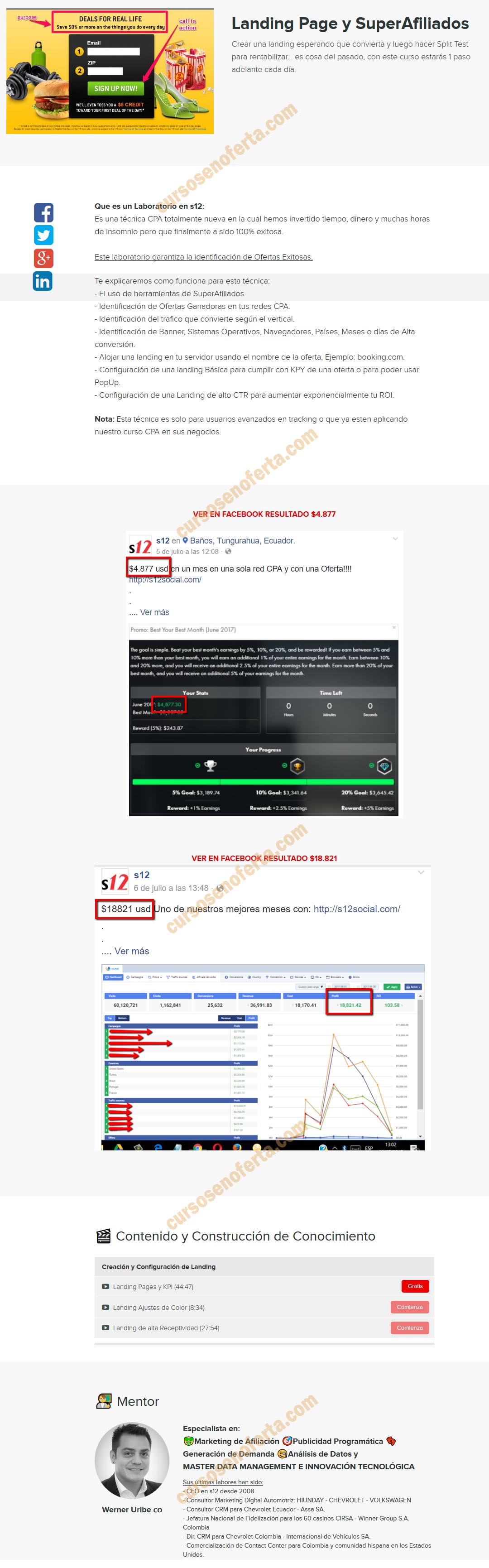 Landing Page y Súper Afiliados - Werner Uribe