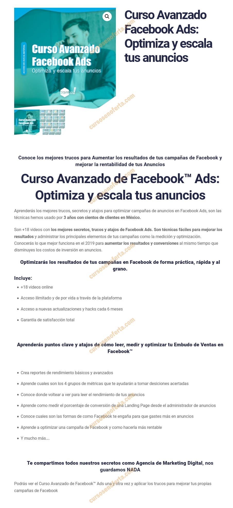 Curso avanzado Facebook Ads - Optimiza y escala tus anuncios