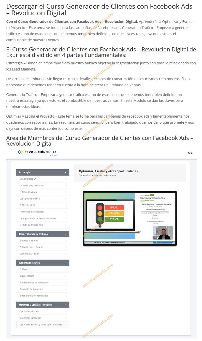 Generador de Clientes con Facebook Ads - Revolución Digital