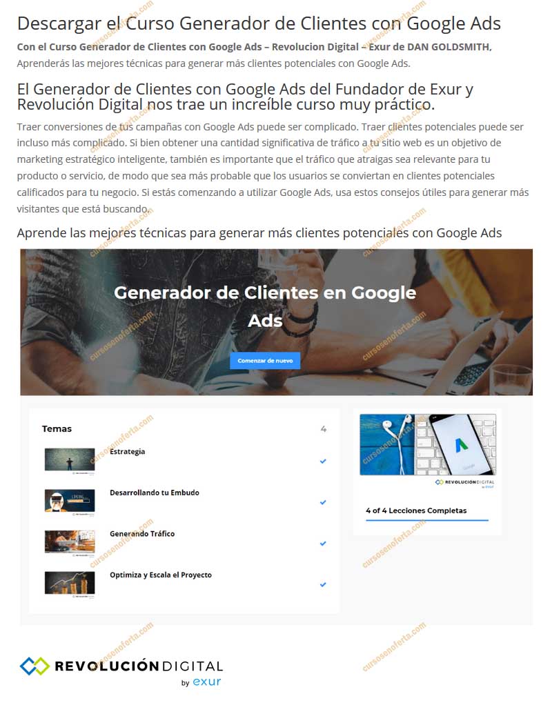 Generador de Clientes con Google Ads - Revolución Digital