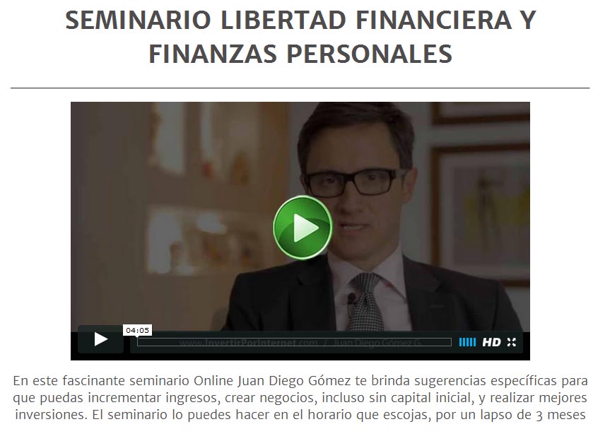 Seminario Libertad Financiera y Finanzas Personales