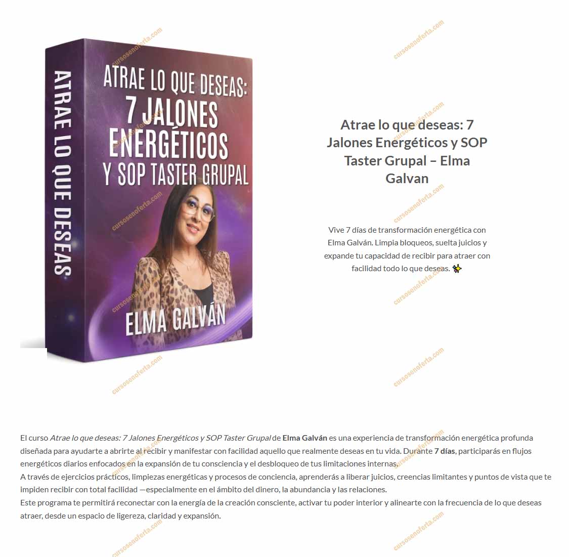 Atrae lo que deseas 7 Jalones Energéticos y SOP Taster Grupal - elma galvan