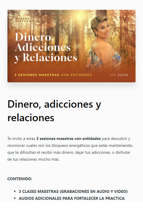 Dinero, Adicciones y Relaciones - morena cerfoglio