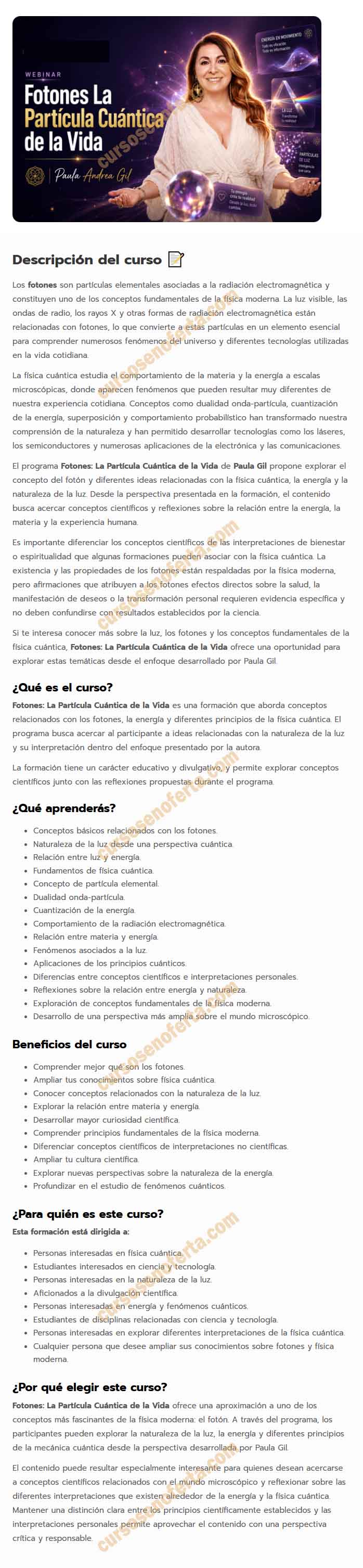 Fotones La Partícula Cuántica de la Vida - paula andrea gil