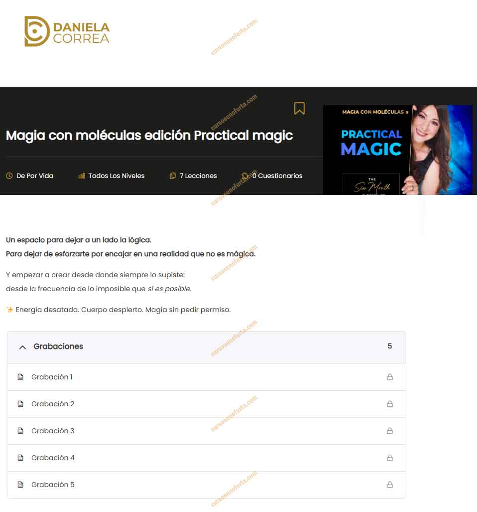 Magia con moléculas edición Practical magic - daniela correa