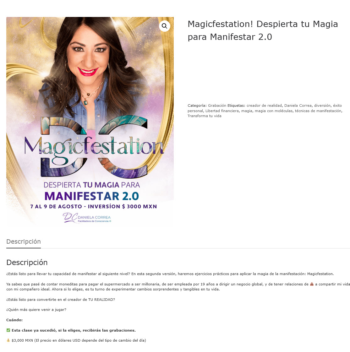 Magicfestation Despierta tu Magia para Manifestar 2.0 - daniela correa