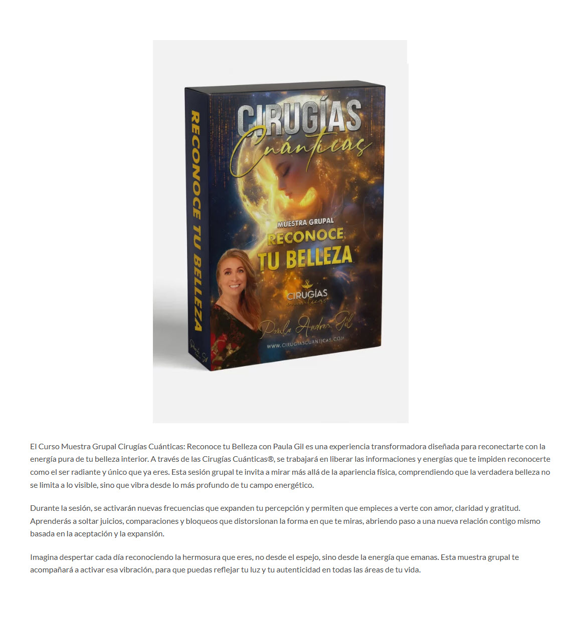 Muestra Grupal de Cirugías Cuánticas Reconoce tu Belleza - paula andrea gil