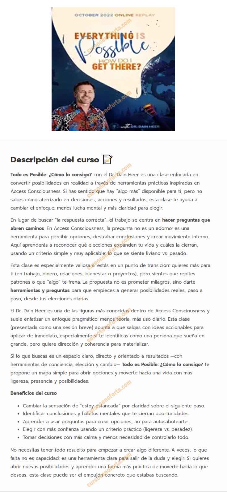 Todo Es Posible ¿Cómo lo Consigo - dr dain heer