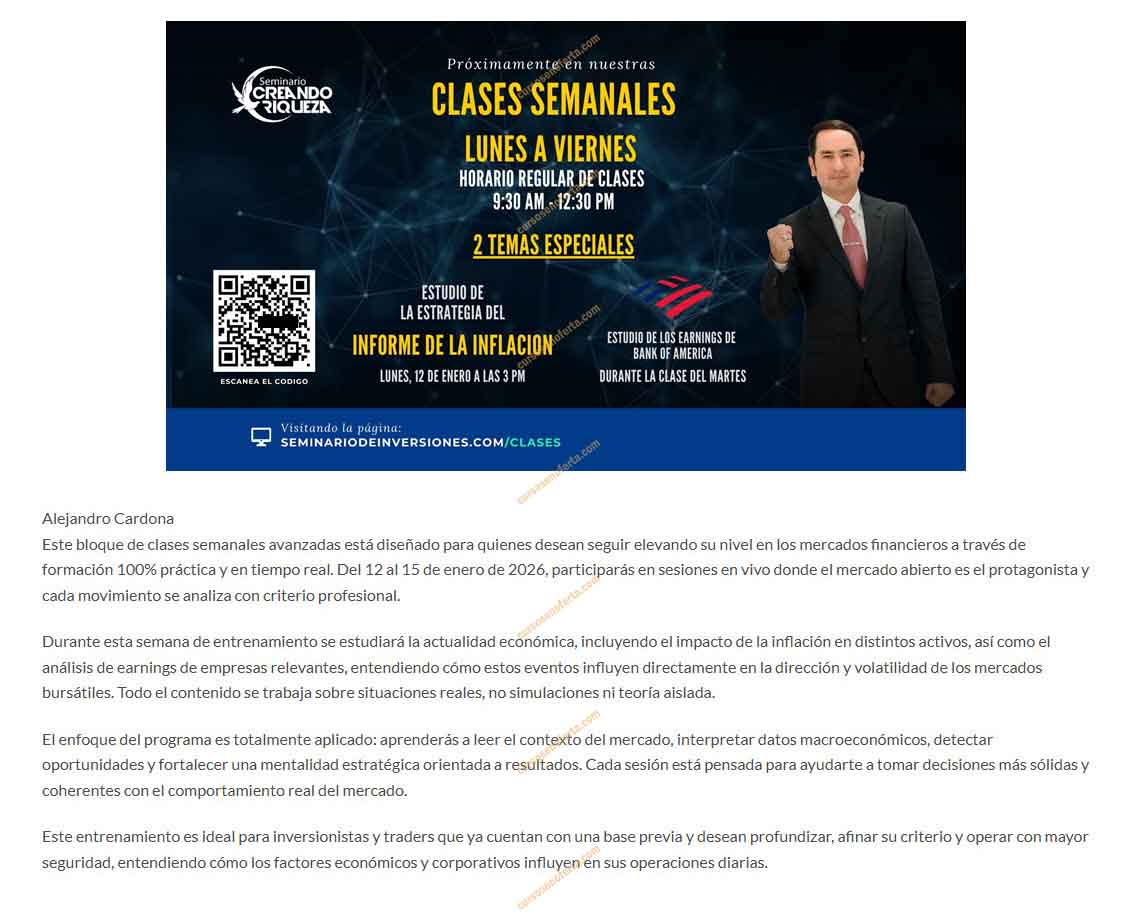 Clases Semanales 5 al 14 de Enero 2026 - alejandro cardona