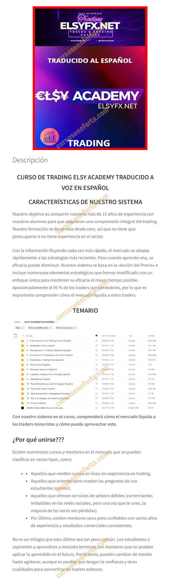 Curso de Trading Elsy Academy en Español