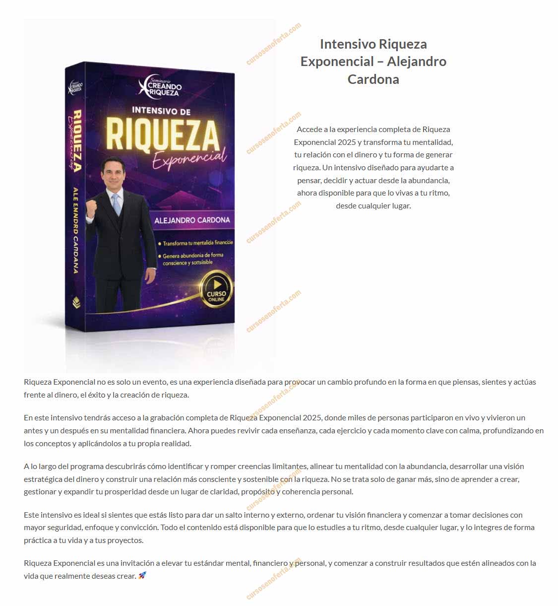 Intensivo Riqueza Exponencial - alejandro cardona