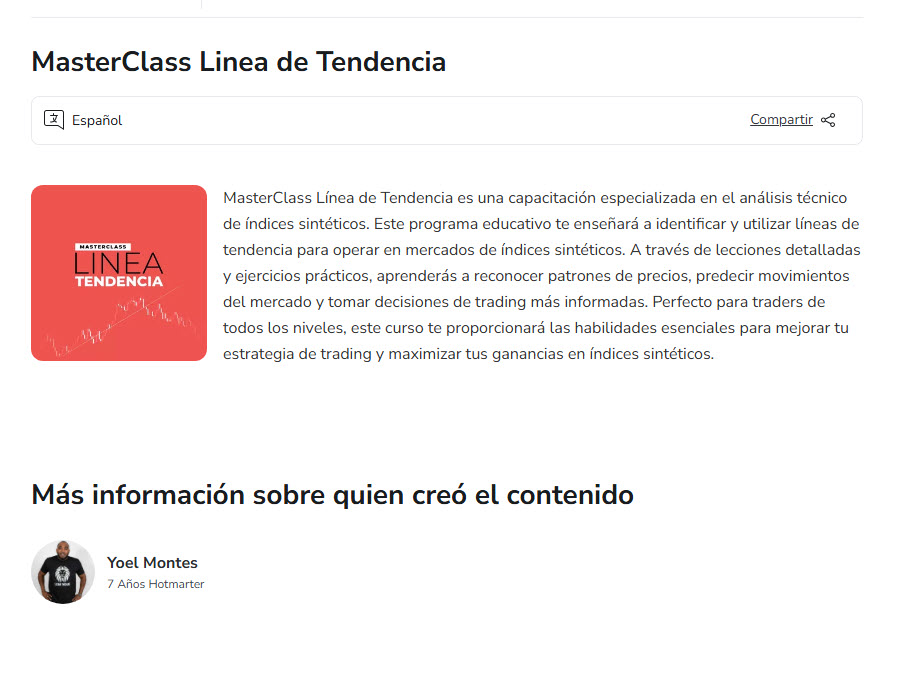 Masterclass Linea de Tendencia - Yoel Montes