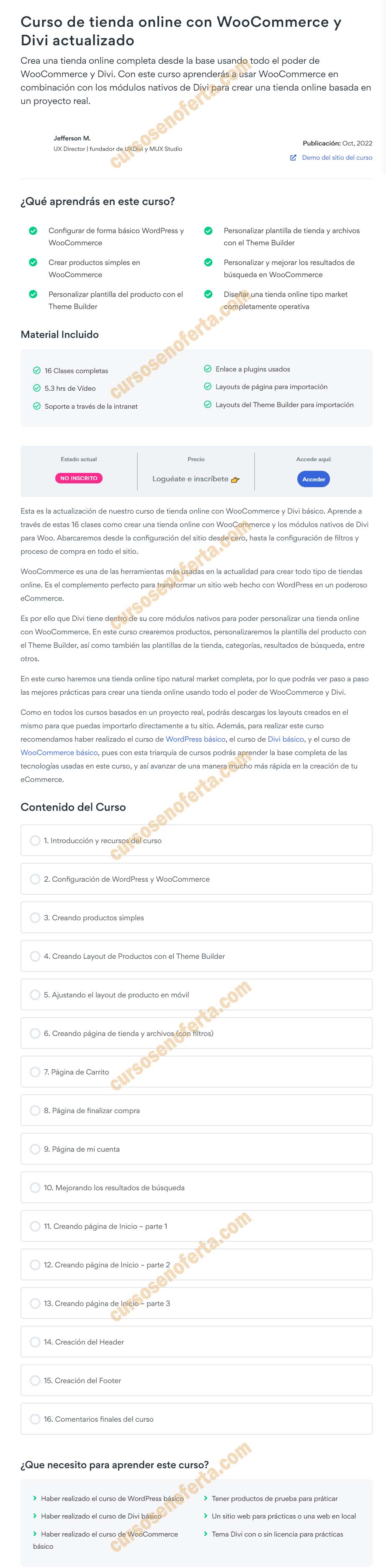 Tienda online con WooCommerce y Divi actualizado