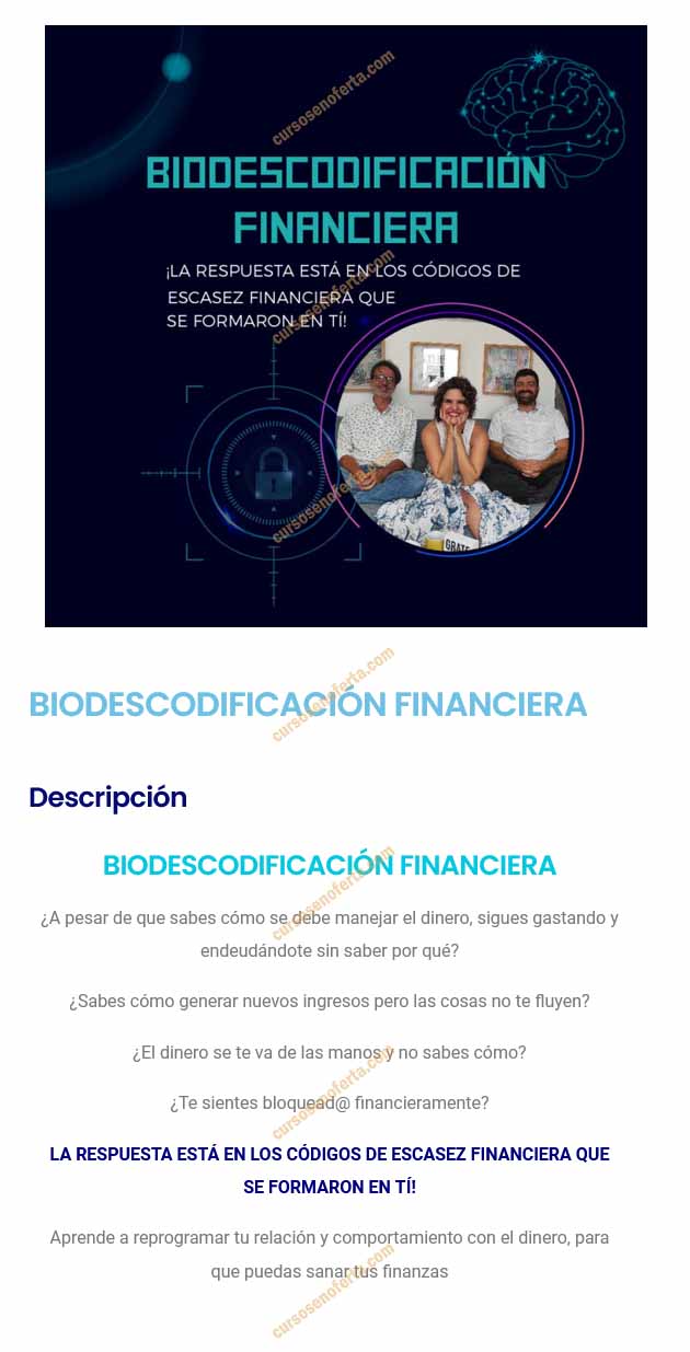 Biodescodificación Financiera - Finanzas Emocionales