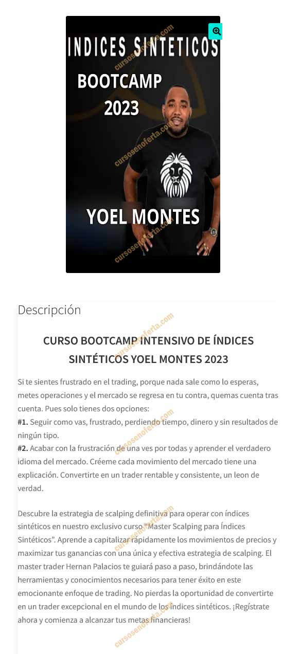 B ootcamp intensivo de índices sintéticos - Yoel Montes