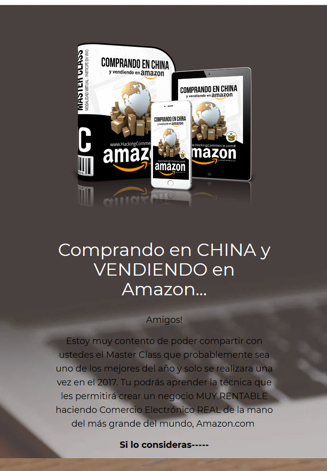 Comprando en China y vendiendo en Amazon