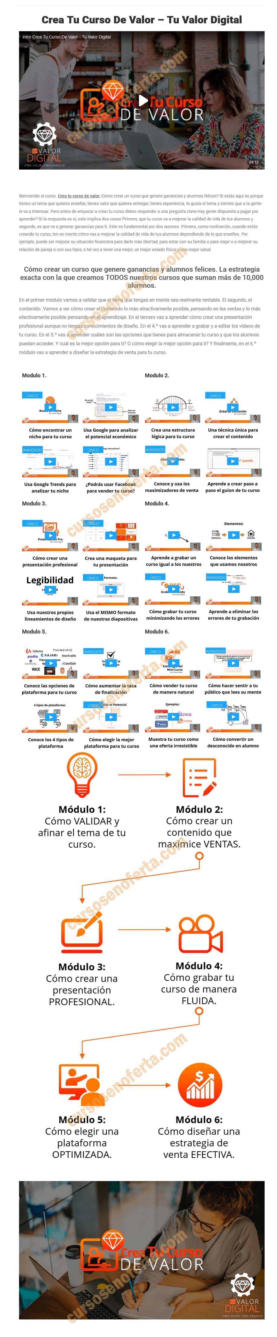 Crea tu curso de valor - Tu Valor Digital