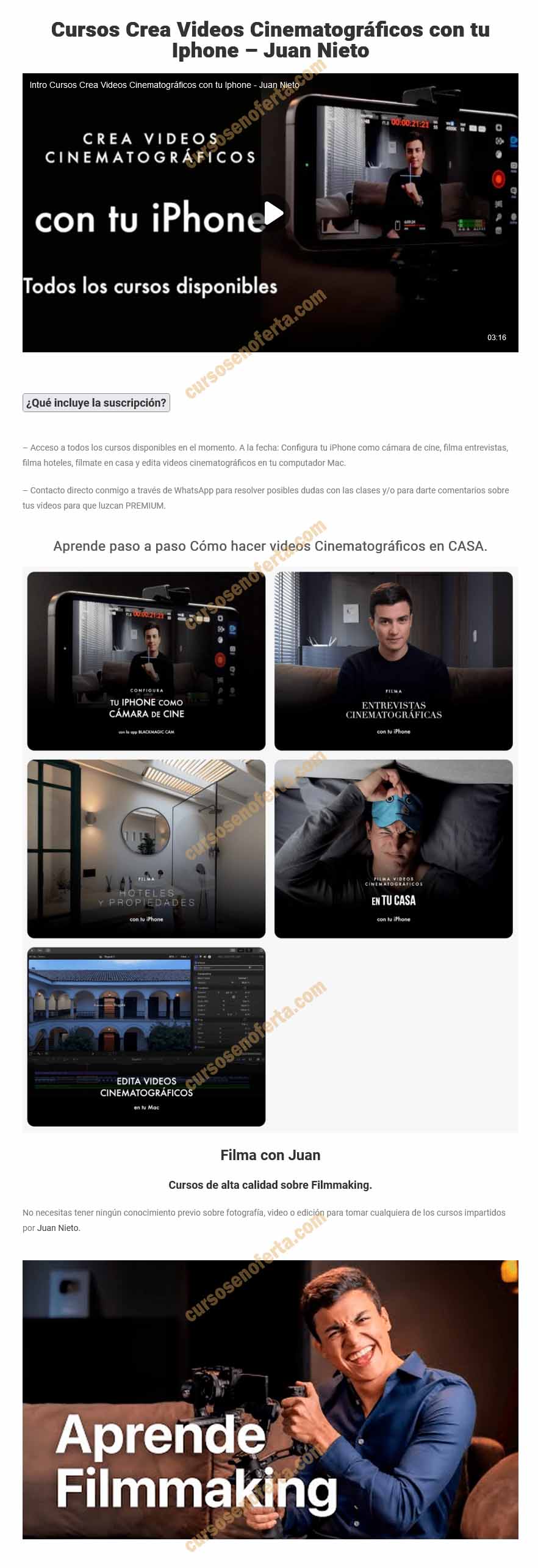 Crea videos cinematográficos con tu Iphone - Juan Nieto