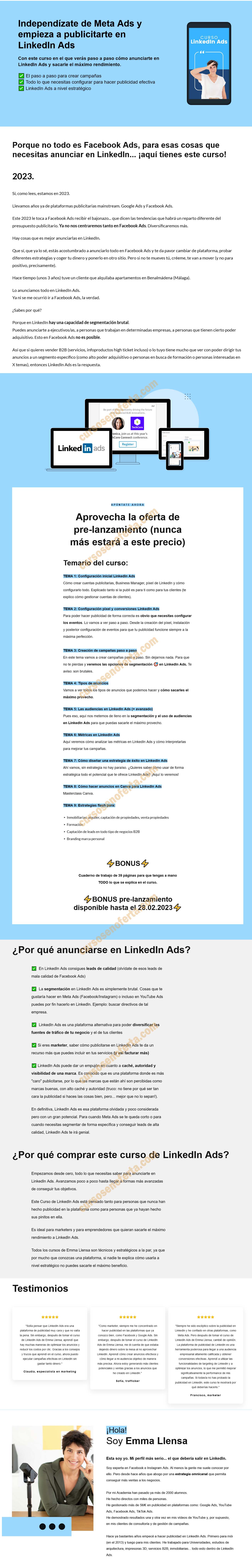 Curso LinkedIn Ads - Emma Llensa