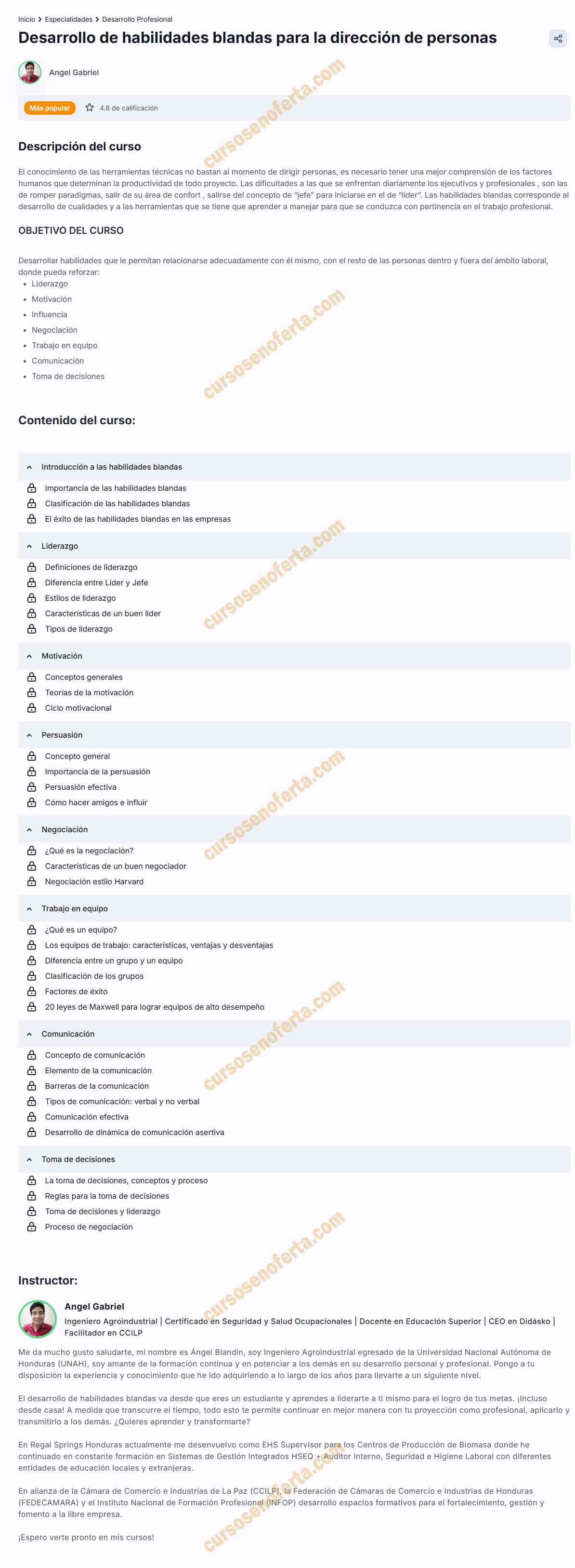 Desarrollo de habilidades blandas para la dirección de personas - ANGEL GABRIEL