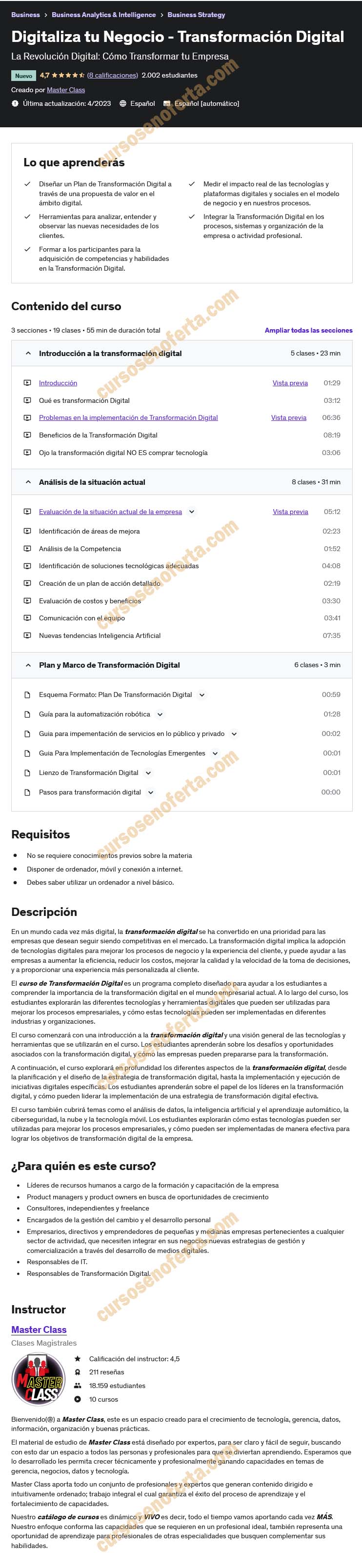 Digitaliza tu negocio - Transformación Digital