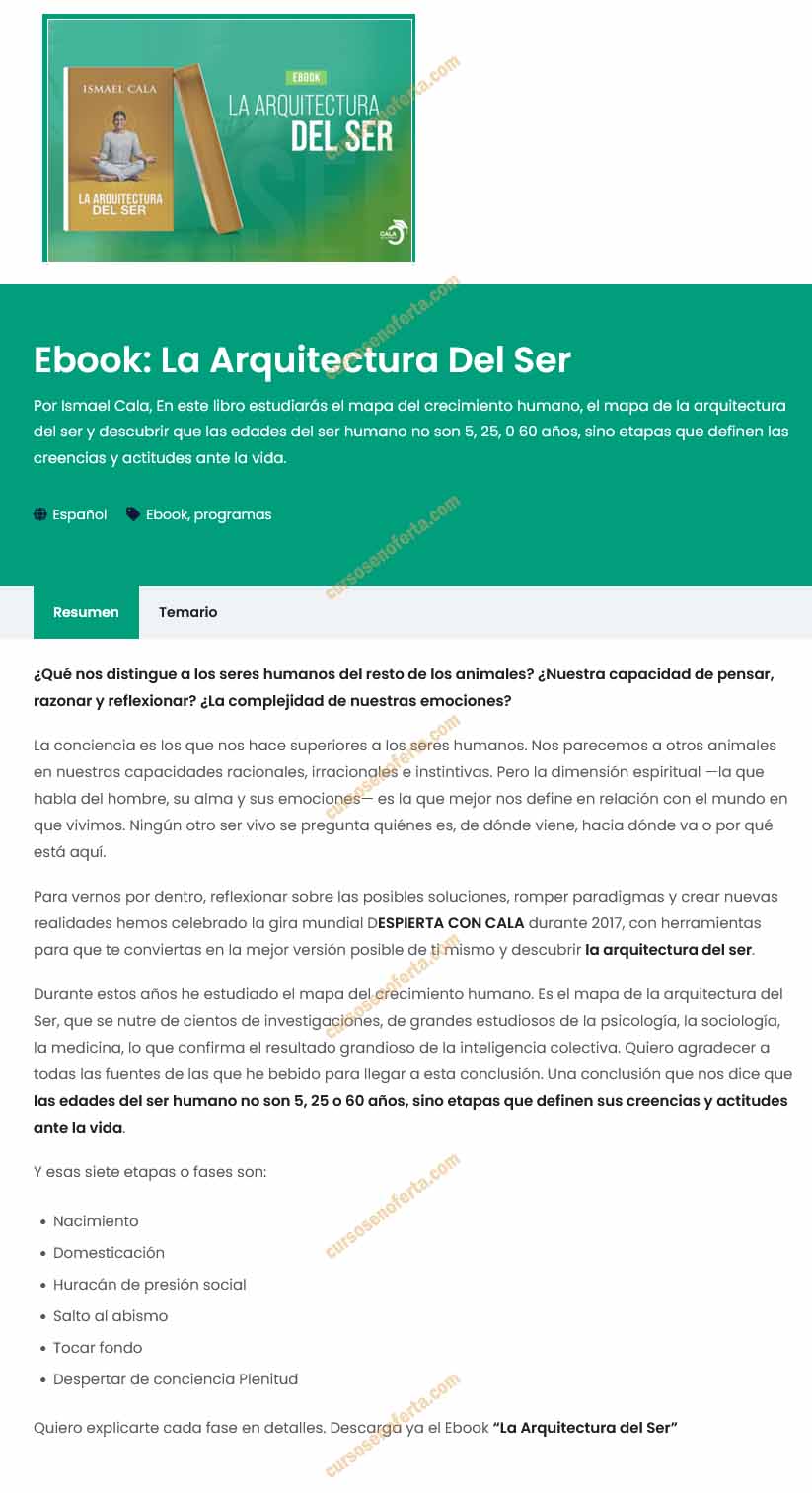 Ebook La Arquitectura del Ser - Cala Academy