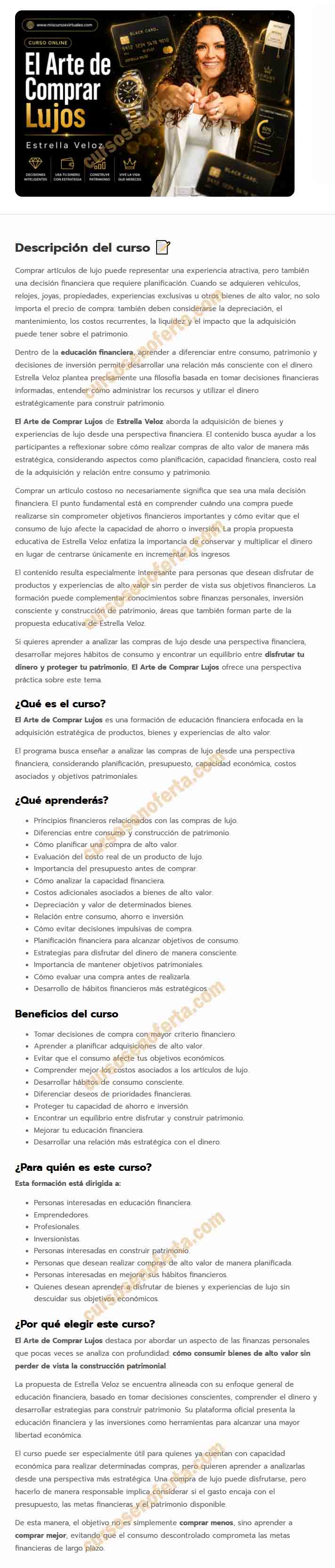 El arte de comprar lujos - Estrella Veloz