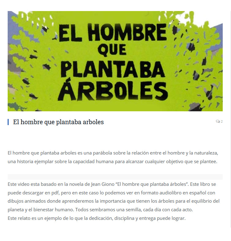 El hombre que plantaba árboles - J. Giono