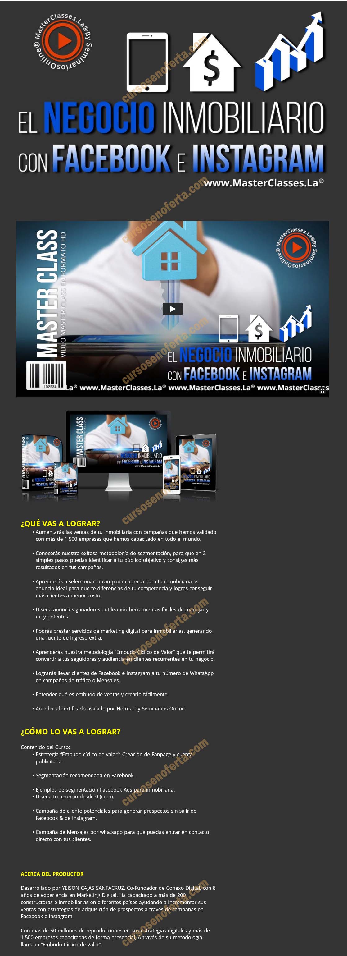 El negocio inmobiliario con Facebook & Instagram - Yeiscon Cajas